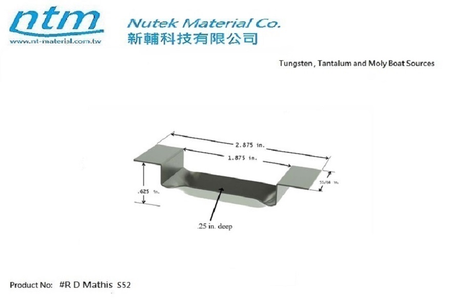 Tungsten , Tantalum and Moly Boat Sources-S52